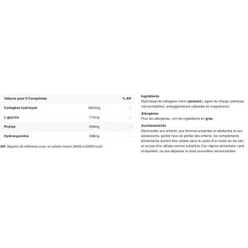 Peptides de Collagène Marin - 120 Comprimés