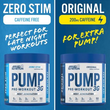 Pump 3G Zero Stim Pre-Workout - Pot de 375 Gr