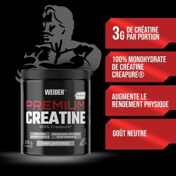 Premium Creatine 100% Creapure® - Pot de 375 Gr