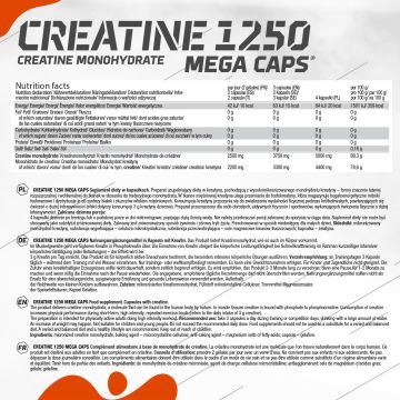 Creatine 1250 Mega Caps - Pot de 400 Caps