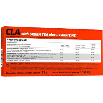 CLA with Green Tea plus L-Carnitine - Boite de 60 Caps