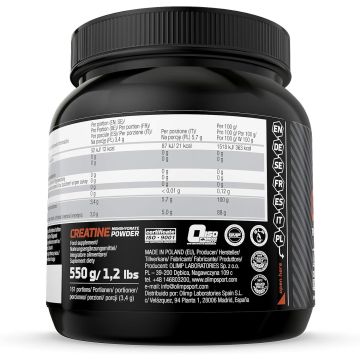 Creatine Monohydrate Powder - Pot de 550 Gr