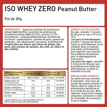 Iso Zero 100% Whey Protéine - Pot de 2 Kg