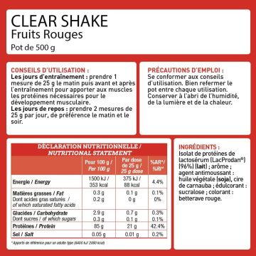 Clear Shake - Iso Protein Water - Pot de 500 Gr