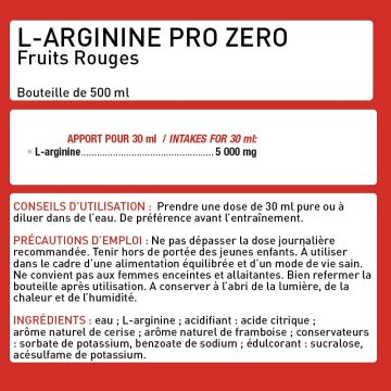 L-Arginine Pro Zero - Bouteille de 500 ml