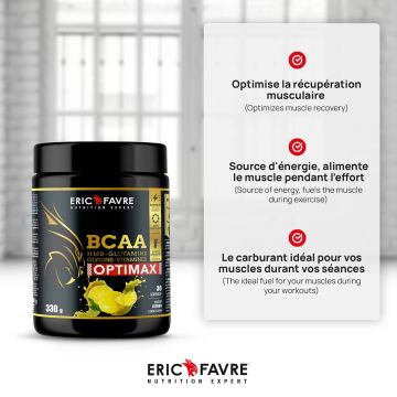 BCAA Optimax Citron - Pot de 330 Gr