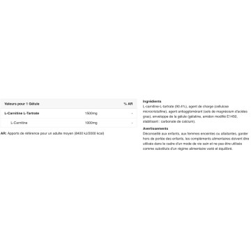 L-Carnitine 1500 Extreme Mega Caps - 120 Gélules