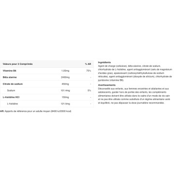 Beta-Alanine Carno Rush - 80 Comprimés