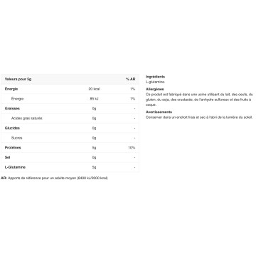 100% L-Glutamine - 240g