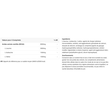 BCAA 6000 - 100 Comprimés