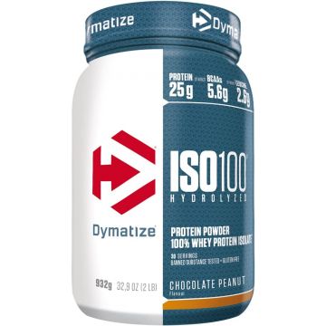 Dymatize ISO 100 Hydrolyzed Hydrolysat de Protéines de Whey + Poudre d'Isolat 932 Gr