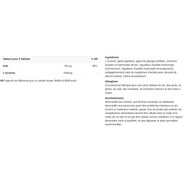 L-Tyrosine - 100 Gélules