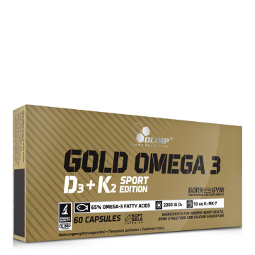 Gold Omega 3 D3+K2 Sport Edition - 60 Gélules