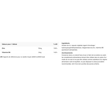 Zinc Bisglycinate - 120 Gélules