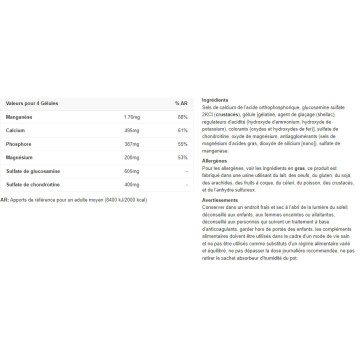 Chondroitin Glucosamine - 60 Gélules