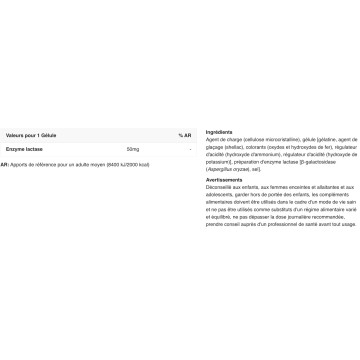 Lactase Enzyme - 100 Gélules